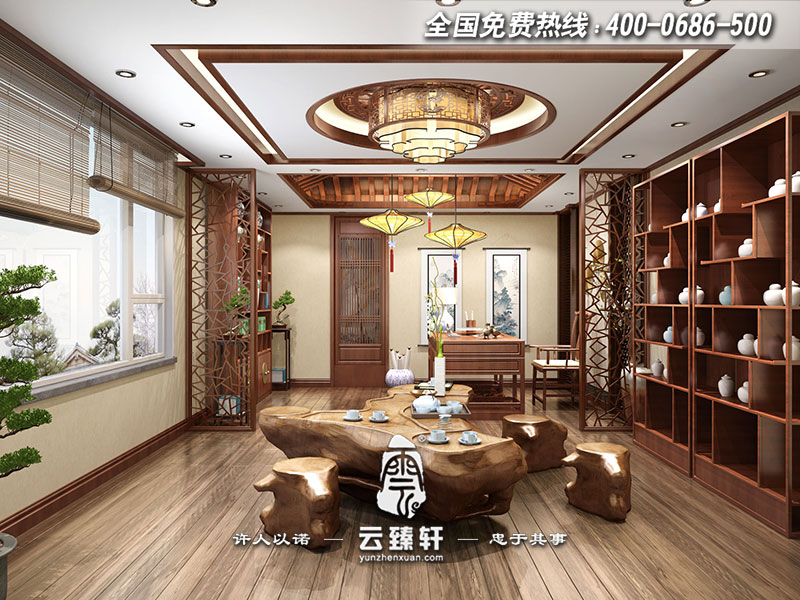 新中式風(fēng)格辦公室裝修圖片